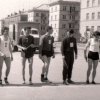 концентрация перед стартом легкоатлетической эстафеты (А.Н. Дмитриев - второй справа)